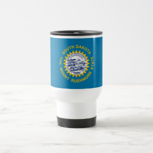 Taza De Viaje Bandera del Estado de Dakota del Sur
