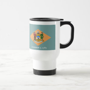 Taza De Viaje Bandera del Estado de Delaware