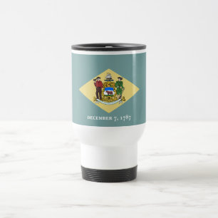 Taza De Viaje Bandera del estado de Delaware
