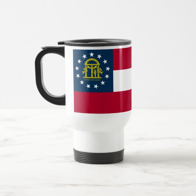 Taza De Viaje Bandera del Estado de Georgia (Izquierda)