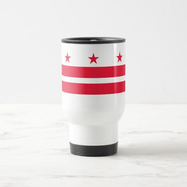 Taza De Viaje Bandera del estado de Washington DC (Centro)