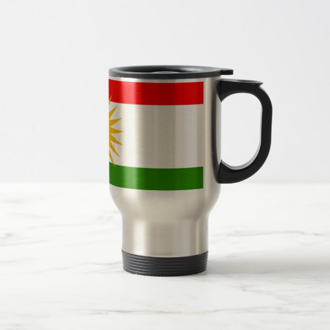 Taza De Viaje Bandera del Kurdistan (Derecha)