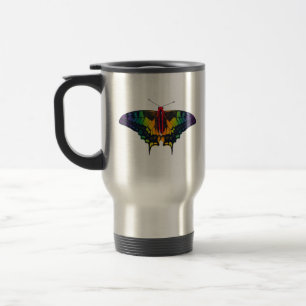 Taza De Viaje Bandera del Orgullo Arcoiris Mariposa Tradicional
