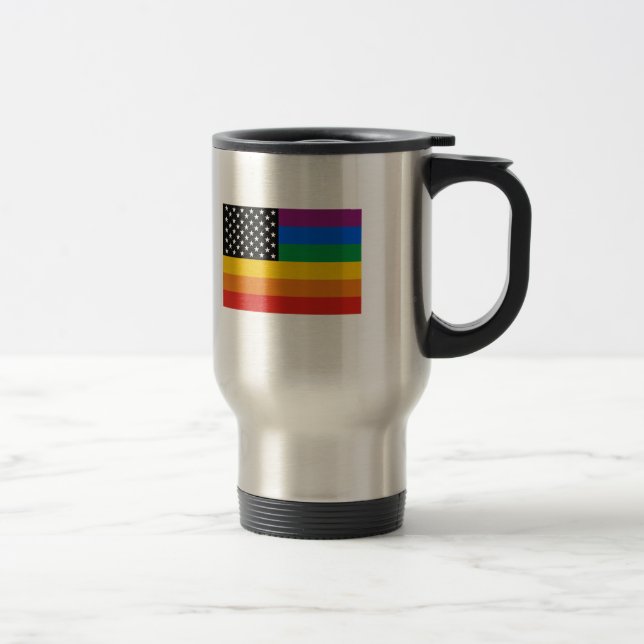 Taza De Viaje Bandera del orgullo gay (Derecha)