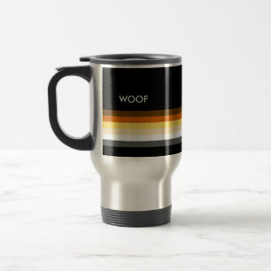Taza De Viaje Bandera del Orgullo Gay Bear Masculina y Elegante