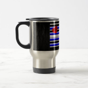 Taza De Viaje Bandera del Orgullo Gay de SlipperyJoe negro real