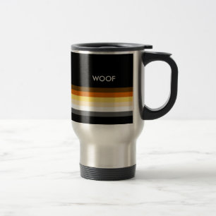 Taza De Viaje Bandera del Orgullo Gay Oso Masculino y Esbelto wo