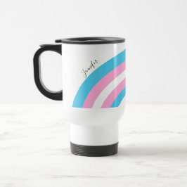 Taza De Viaje Bandera del orgullo iris transgénero personalizada