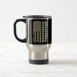 Taza De Viaje Bandera estadounidense con tréboles para St Patric