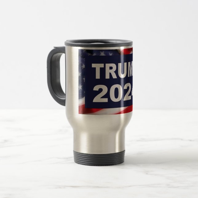 Taza De Viaje Bandera estadounidense de Trump 2024 (Anverso izquierdo)