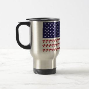 Taza De Viaje Bandera estadounidense patriótica BMX Biker
