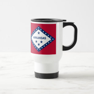 Taza De Viaje Bandera estatal de Arkansas