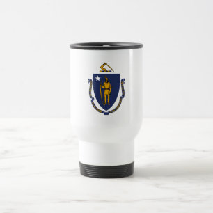 Taza De Viaje Bandera estatal de Massachusetts