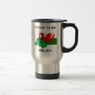 Taza De Viaje Bandera galesa de Gales Dragón Rojo