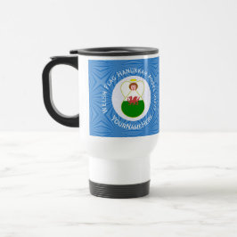 Taza De Viaje Bandera galesa de Hanukkah del ángel