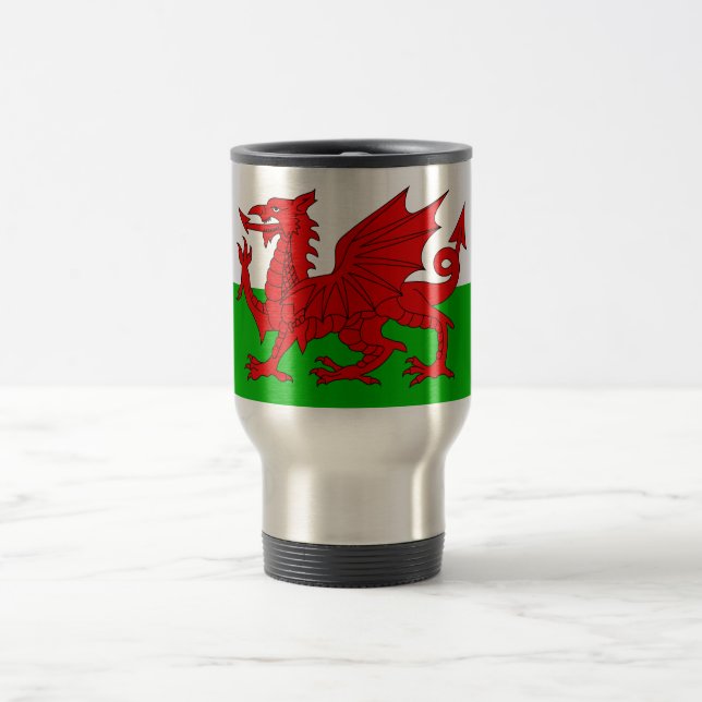 Taza De Viaje Bandera galesa/galesa - Imagen Cymru de alta calid (Centro)