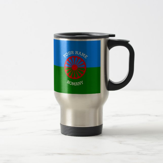 Taza De Viaje Bandera gitana personalizada de los viajeros del (Derecha)