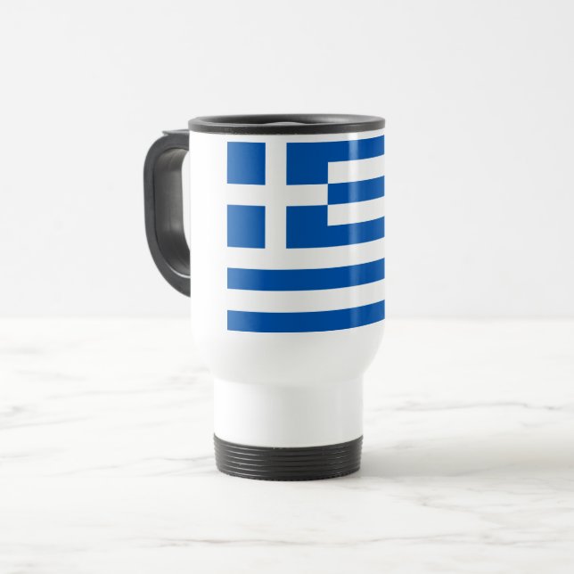 Taza De Viaje Bandera griega (Anverso izquierdo)