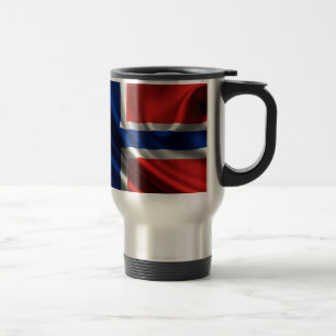 Taza De Viaje Bandera HD lleno de Noruega