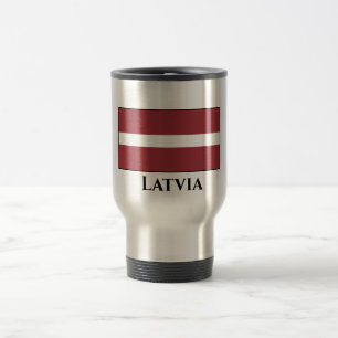 Taza De Viaje Bandera letona (letona)