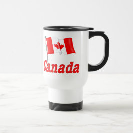 Taza De Viaje Bandera ondulante de Canadá