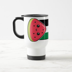 Taza De Viaje Bandera palestina linda con Palestina sin sandía