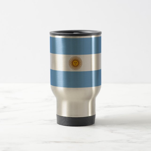 Taza De Viaje Bandera Patriótica Argentina (Centro)