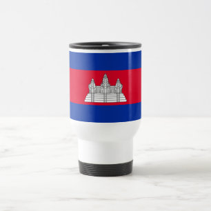 Taza De Viaje Bandera Patriótica de Camboya