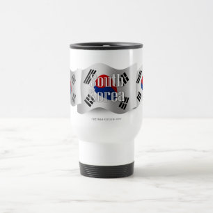 Taza De Viaje Bandera que agita de la Corea del Sur