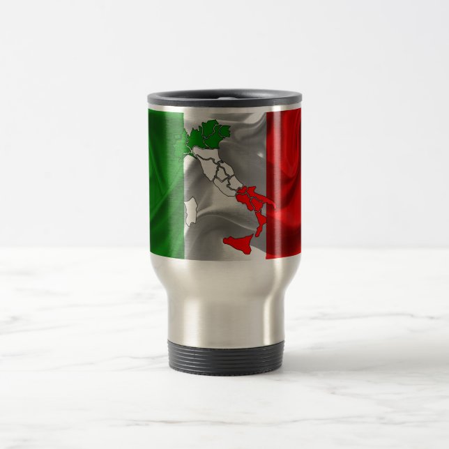Taza De Viaje Bandera que agita italiana (Centro)