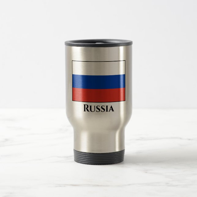 Taza De Viaje Bandera rusa (rusa) (Centro)