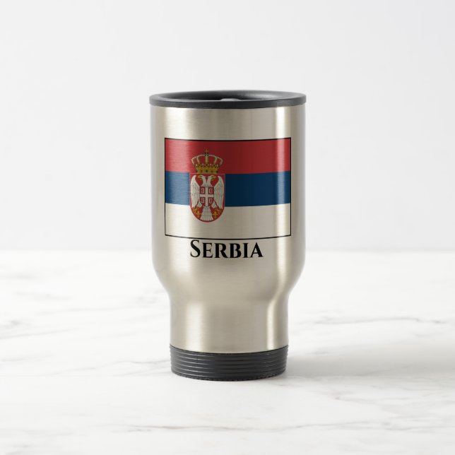 Taza De Viaje Bandera Serbia (serbia) (Centro)