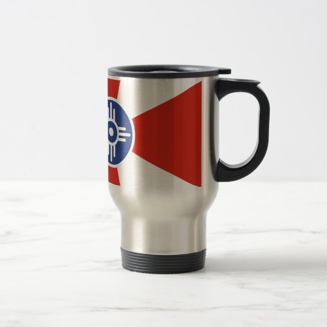 Taza De Viaje Bandera TIC de Wichita Kansas (Derecha)