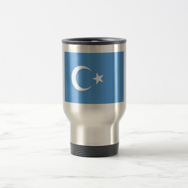 Taza De Viaje Bandera uigur del Turkestán oriental (Centro)