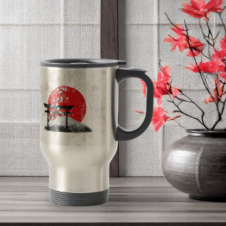 Taza De Viaje Bandera y símbolos de Japón ID153