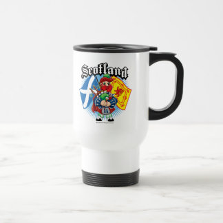 Taza De Viaje Banderas y gaitero de Escocia