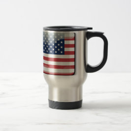 Taza De Viaje Banner de las banderas de Estados Unidos