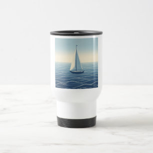 Taza De Viaje Barco de vela en alta mar