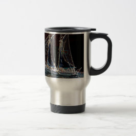 Taza De Viaje Barco de Vela- Fotografía Abstracta