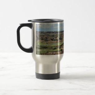 Taza De Viaje Barranco pintado en los Badlands de Dakota del