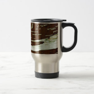 Taza De Viaje Barrera de árbol natural de Birch-Plata