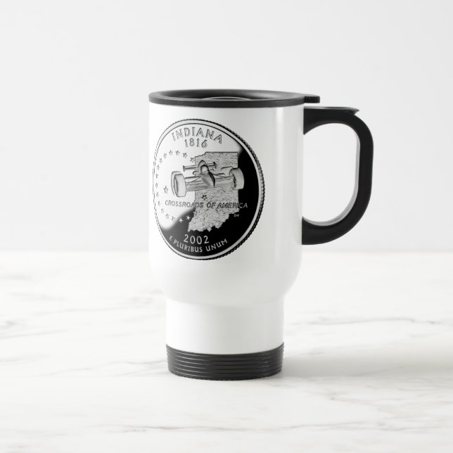 Taza De Viaje Barrio Estatal de Indiana Faux del otro lado (Derecha)