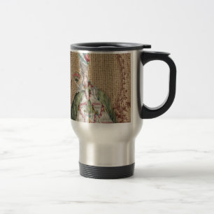 Taza De Viaje barroco francés campo arpillera María Antonieta