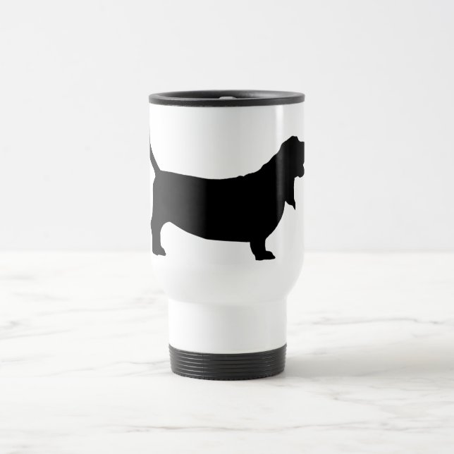 Taza De Viaje Basset Hound (negro) (Centro)