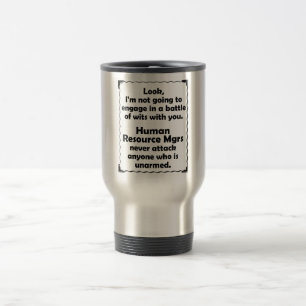 Taza De Viaje Batalla del director de recursos del ser humano de