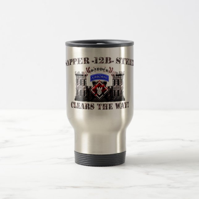 Taza De Viaje Bde del En del acero del bombero 12B vigésimos (Centro)