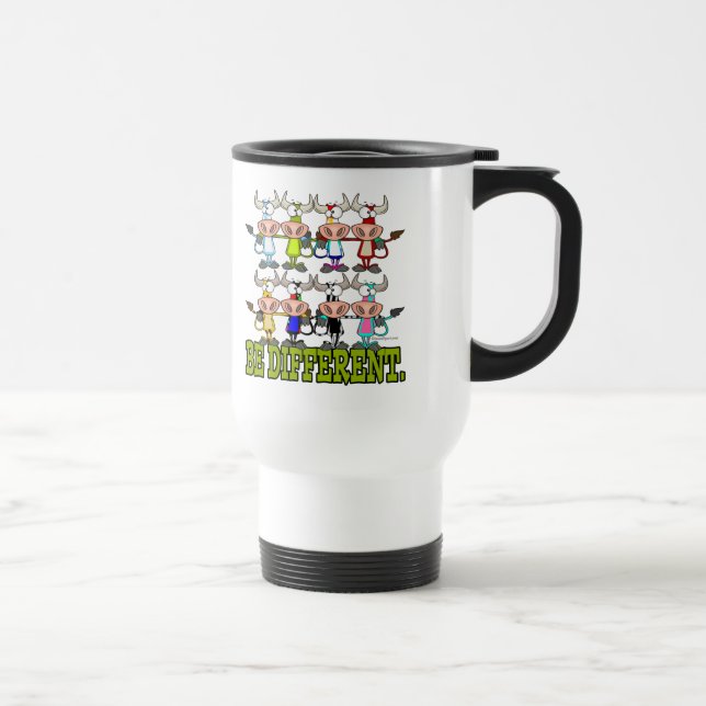 Taza De Viaje BE DIFERENTES vacas graciosas (Derecha)