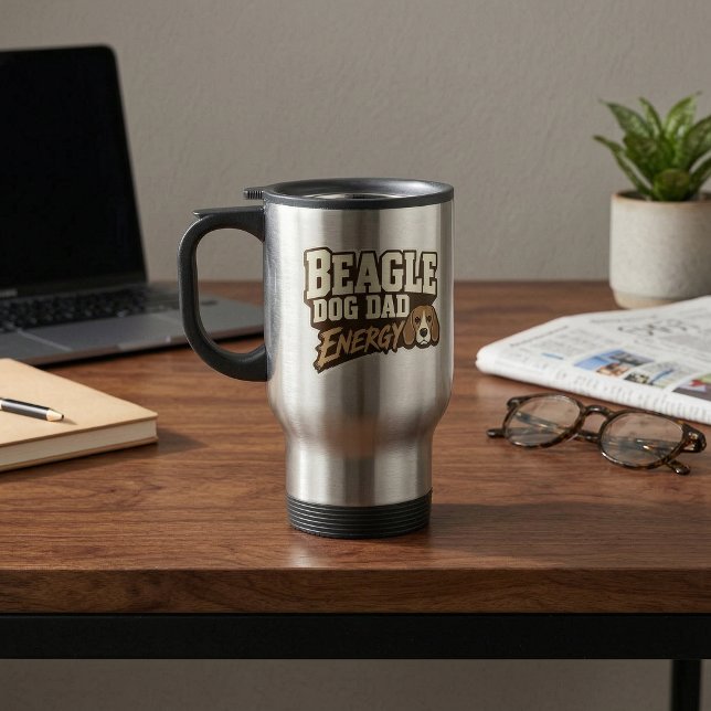 Taza de viaje Beagle Dad Energy (Beagle Dad Energy Travel Mug)