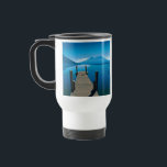 Taza De Viaje Beautiful Ocean Pier Travel Mug Design<br><div class="desc">Beautiful ocean pier design with blue sea and wooden bridge. Perfect travel mug for people who love nature,  sea and peaceful views.</div>