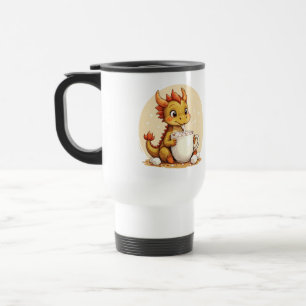 Taza De Viaje Bebé Dragón Lindo Chocolate Caliente Niños Kawaii 